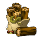 Saco de madera de castaño