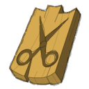 Carte en bois : Ciseaux