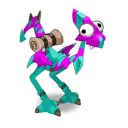 Dragodinde Turquoise et Orchidée